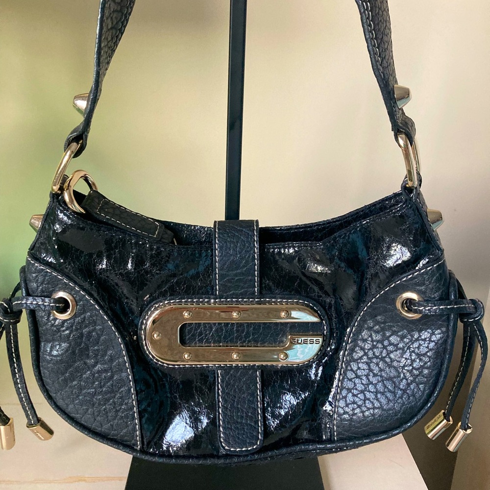 GUESS Monogram Black Hobo Bag